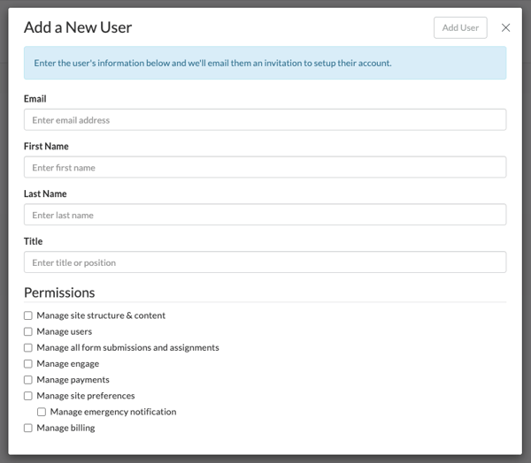 Add a new user 2025