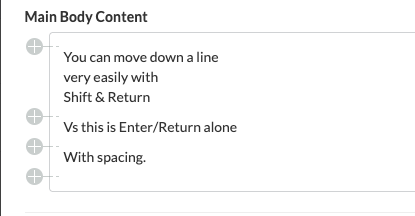 Shift return